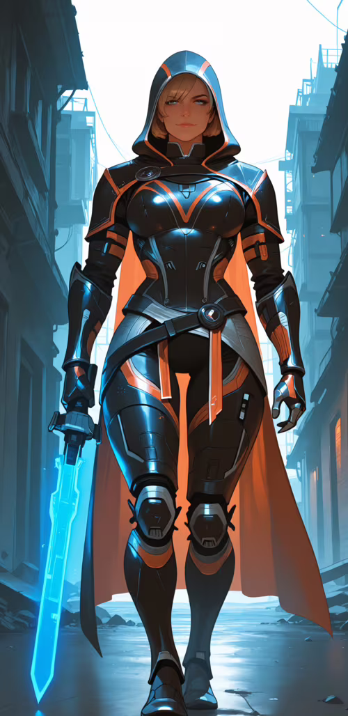 Un dipinto digitale che raffigura una donna bionda, il Comandante Shepard, con un’armatura... Samsung Galaxy S9