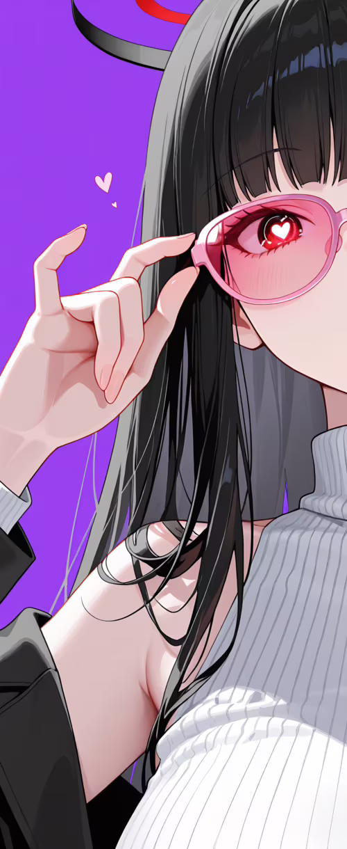 Una ragazza anime con lunghi capelli neri, identificata come Rio Tsukatsuki di Blue... Samsung Galaxy Z Flip