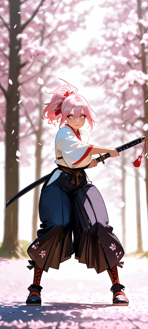 Un’illustrazione in stile anime che raffigura una giovane donna con i capelli rosa... Honor Magic 4 Lite