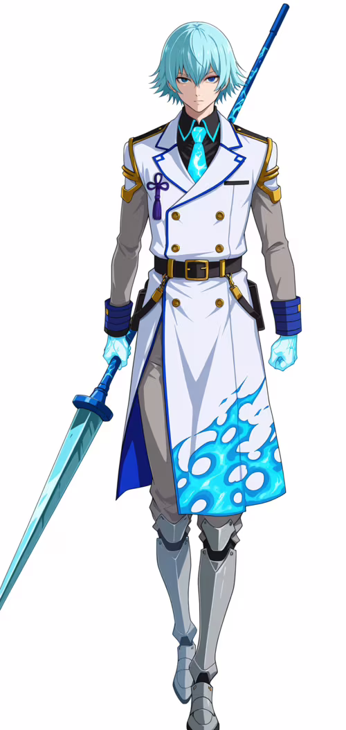 Illustrazione a figura intera di Sei, personaggio del videogioco BlazBlue Alternative:... Asus Zenfone Max Pro M2