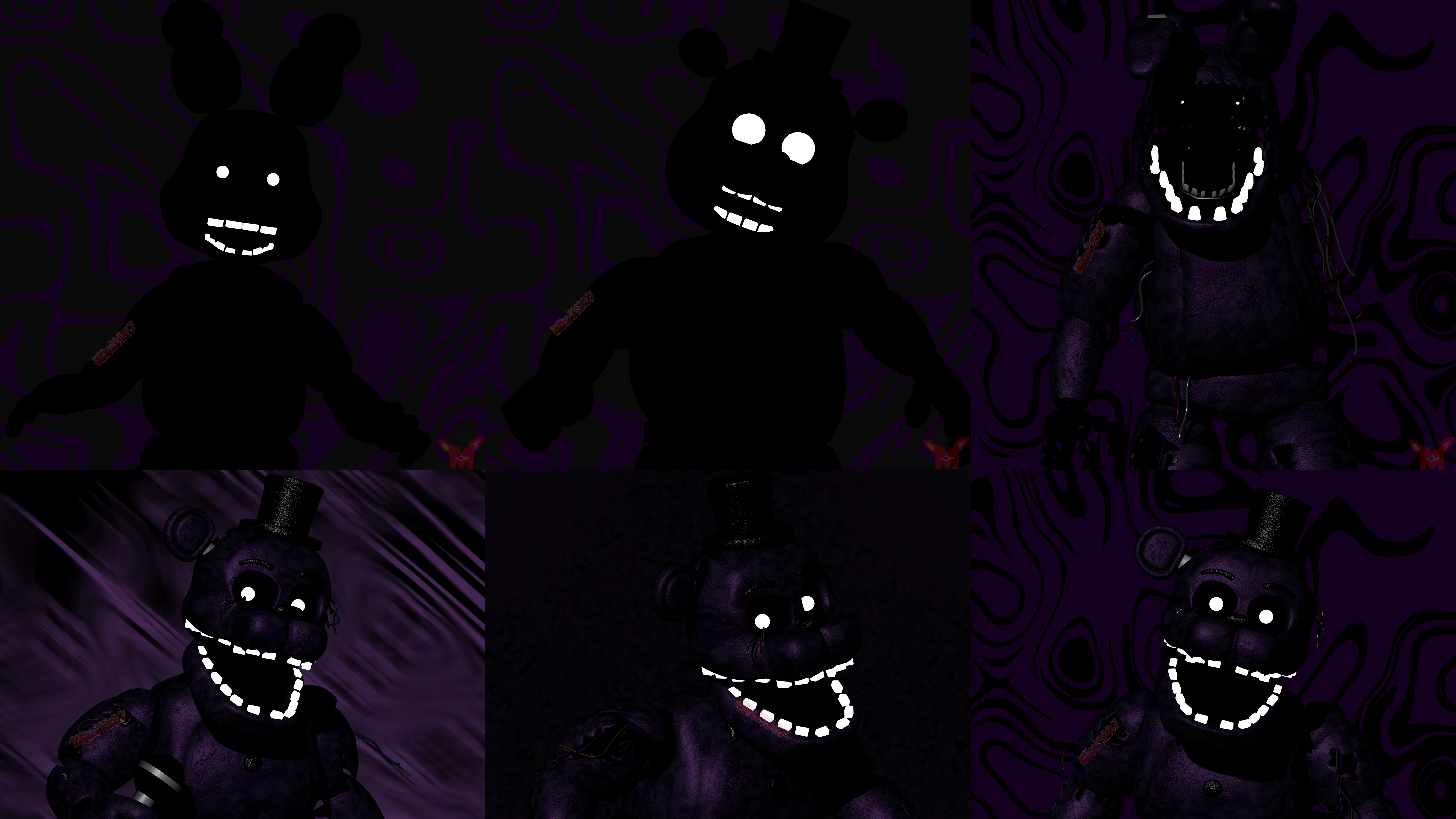 Shadow Freddy e Shadow Bonnie, personaggi della serie di videogiochi Five Nights at Freddy's.