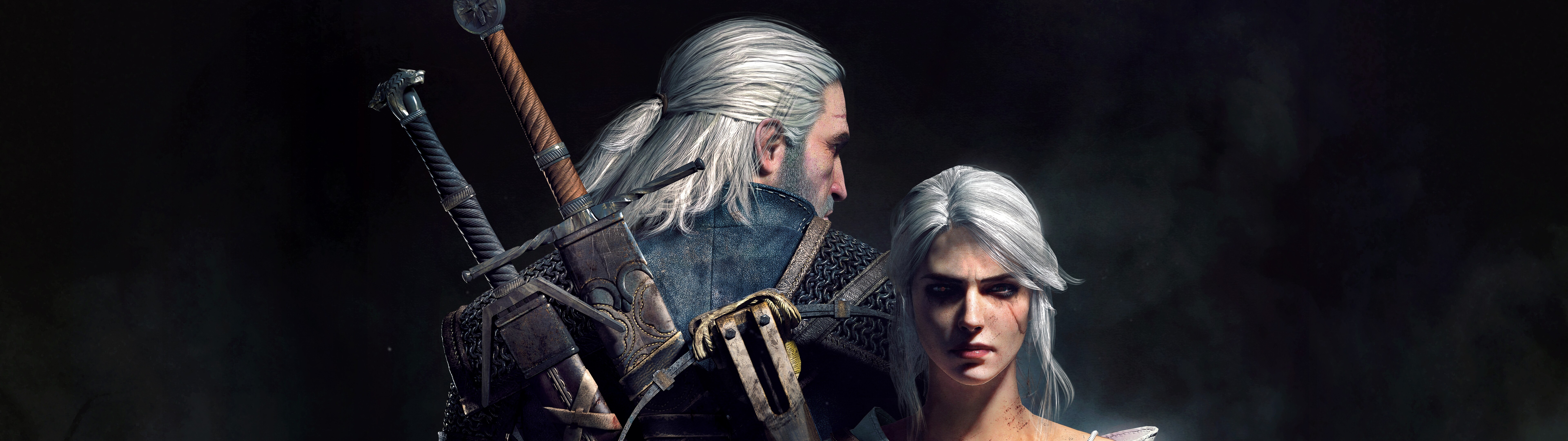 Ciri e Geralt di Rivia, tratti da The Witcher 3: Wild Hunt.