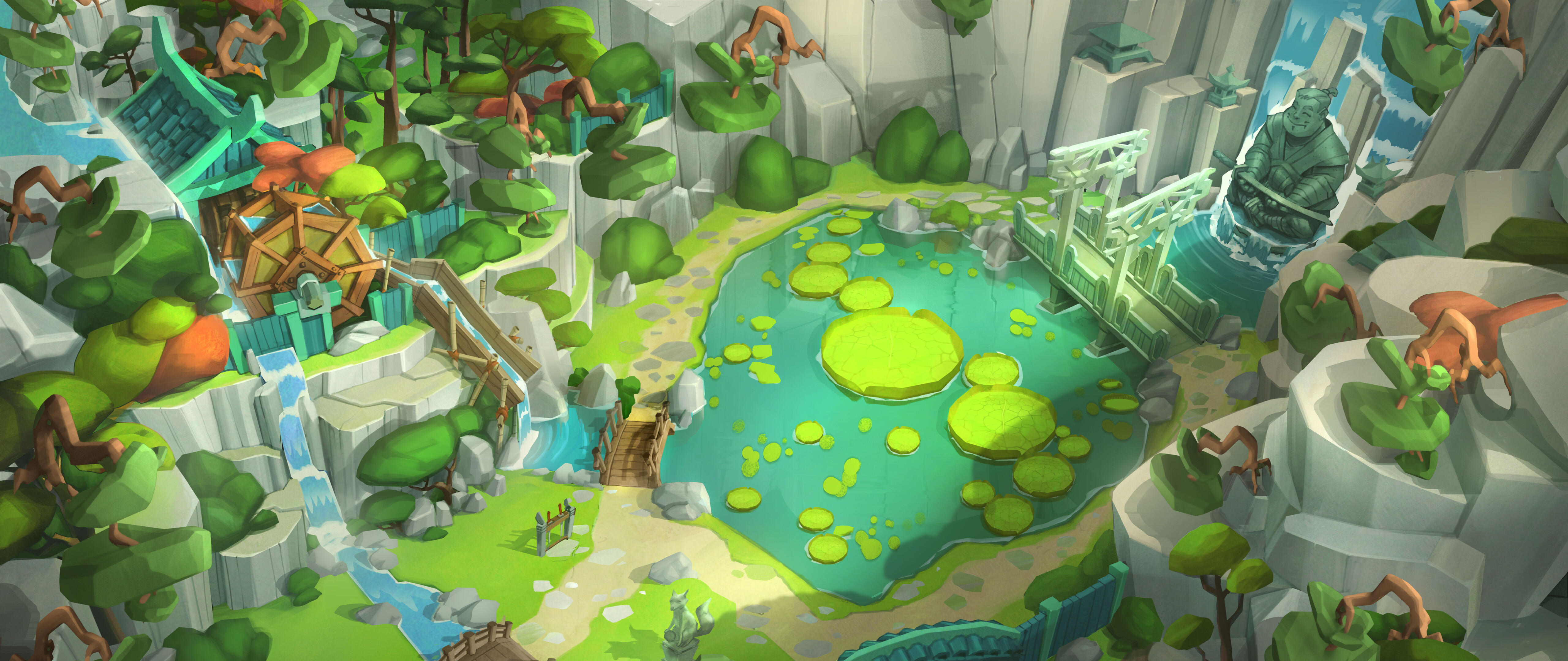 Fette di anguria, kiwi e agrumi dai colori vivaci volano nell’aria durante una fase di gioco di Fruit Ninja VR 2.