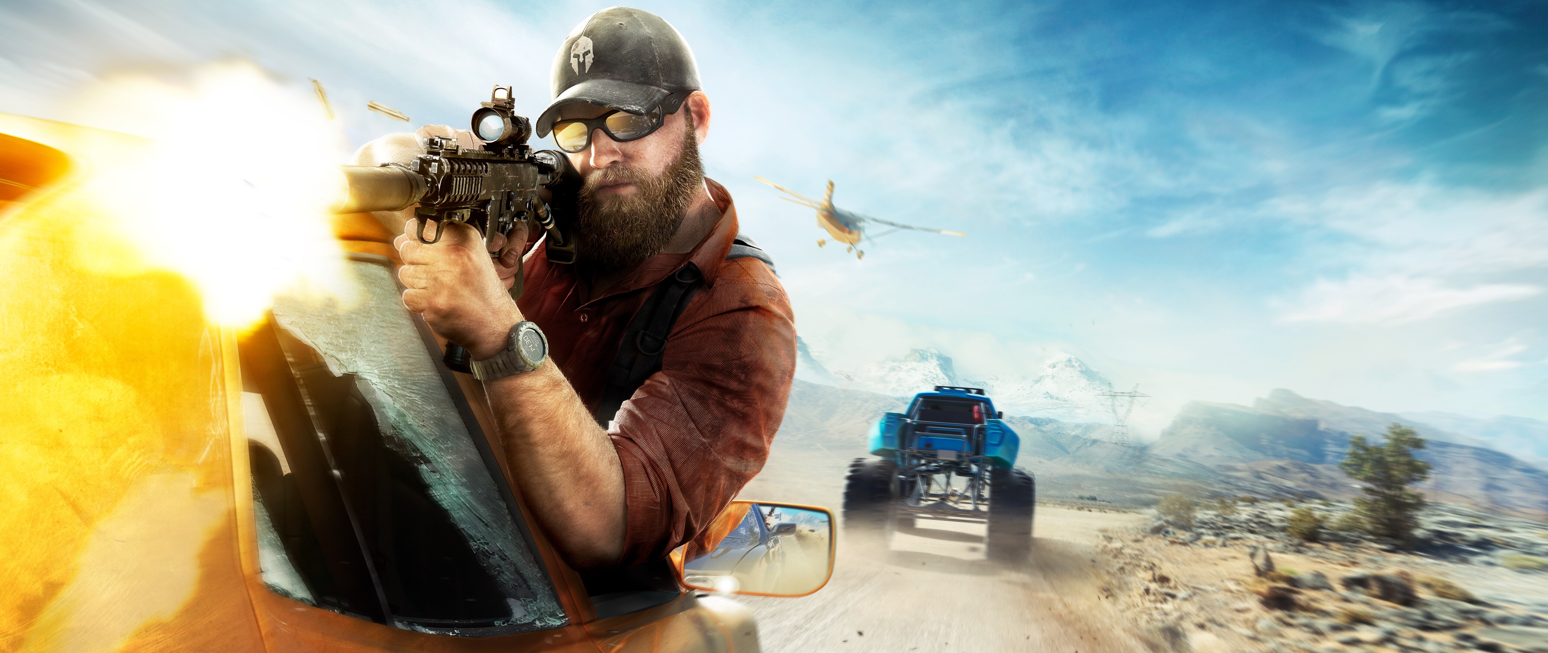 Un agente altamente addestrato dell’unità Ghost, proveniente dal gioco Tom Clancy’s Ghost Recon Wildlands, equipaggiato con l’intero arsenale tattico militare e che impugna un fucile d’assalto.