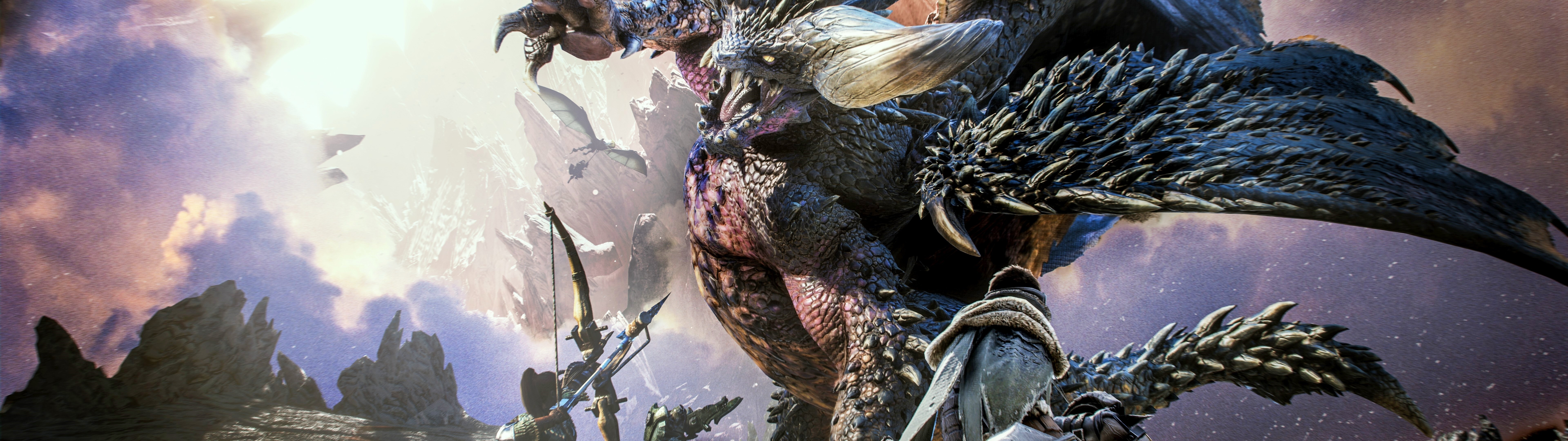 Una rappresentazione suggestiva e imponente dell’Antico Drago Nergigante, tratta dal videogioco Monster Hunter World.