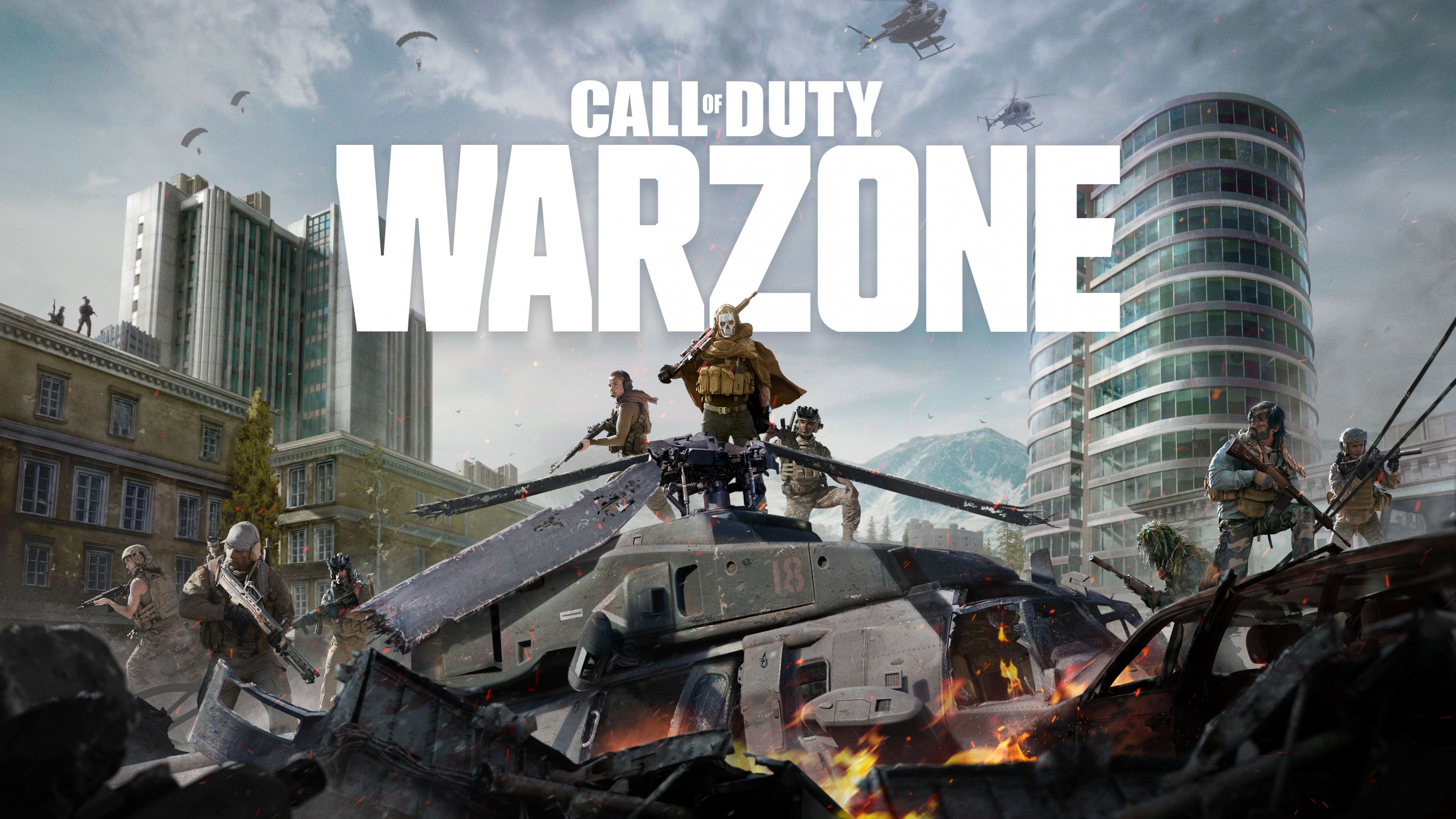 Un soldato tattico, pesantemente armato, proveniente dal gioco Call of Duty: Warzone, si prepara alla battaglia in un contesto segnato dalla guerra.