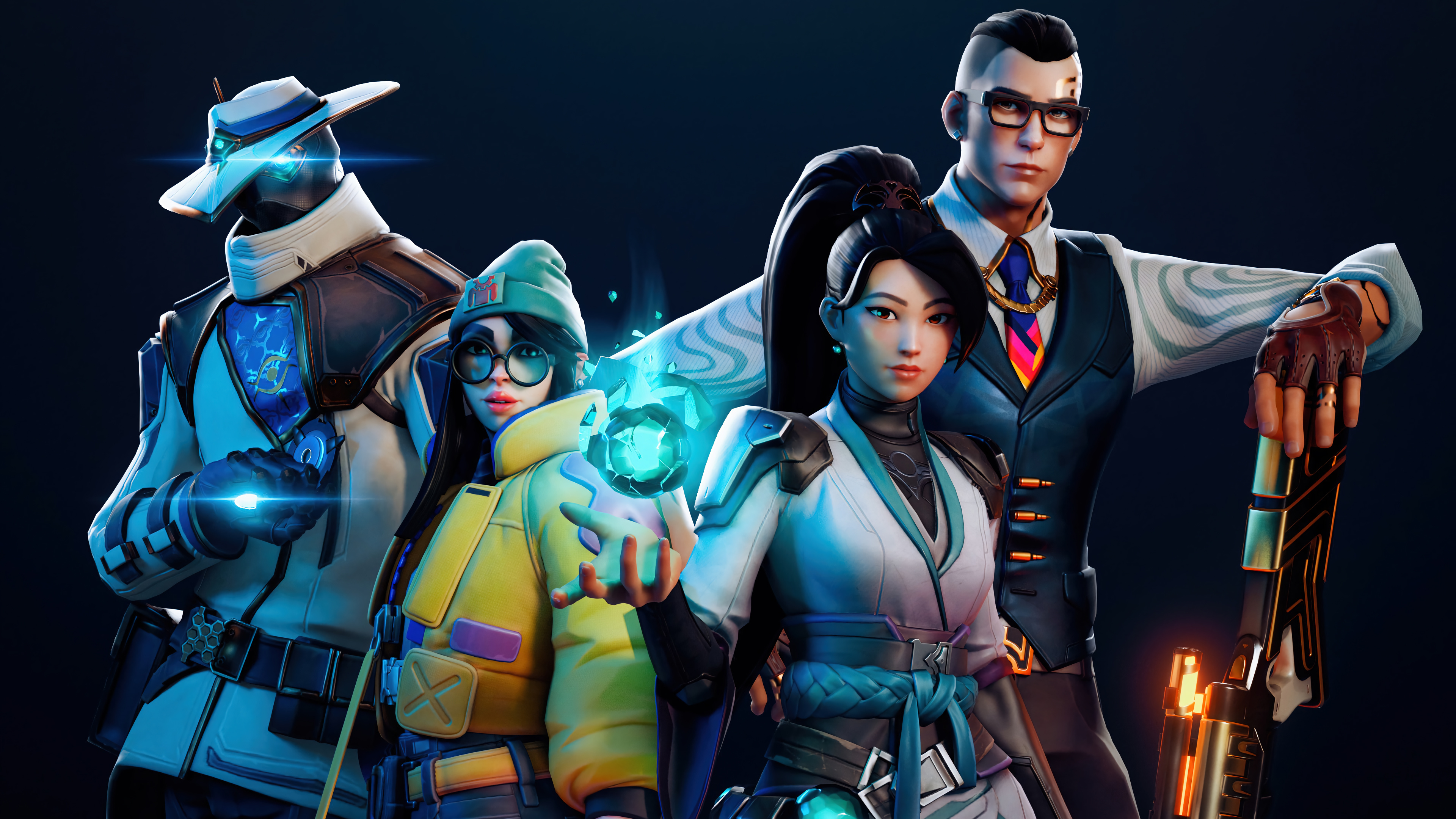 Illustrazioni dei personaggi Sage, Cypher e Killjoy tratte dal videogioco Valorant.